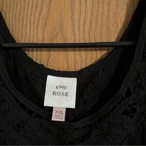 Knox Rose Black Floral Lace Top